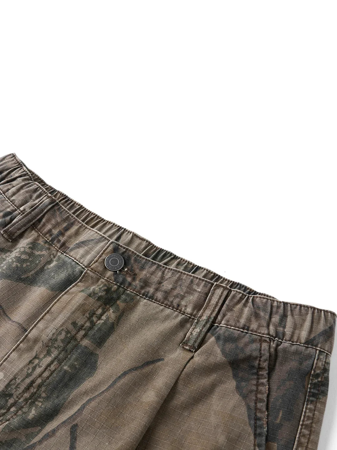 2026 Summer New Distressed Camouflage Shorts Men Loose Baggy Cargo Pants 270gsm Cotton Washed Frayed Hem Tactical Shorts