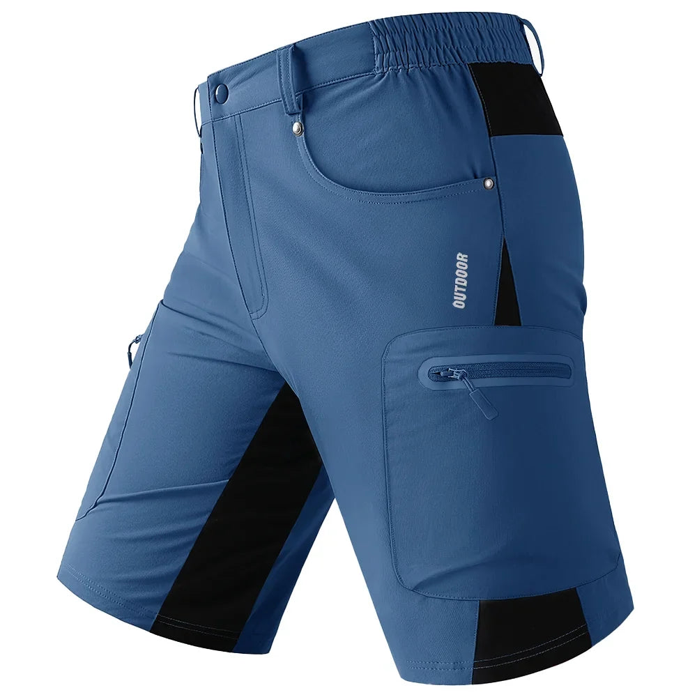 Quick Dry Cargo Shorts Mens Lightweight Work Cargo Shorts Multi Pockets Waterproof Outdoor Hiking Fishing Shorts Male