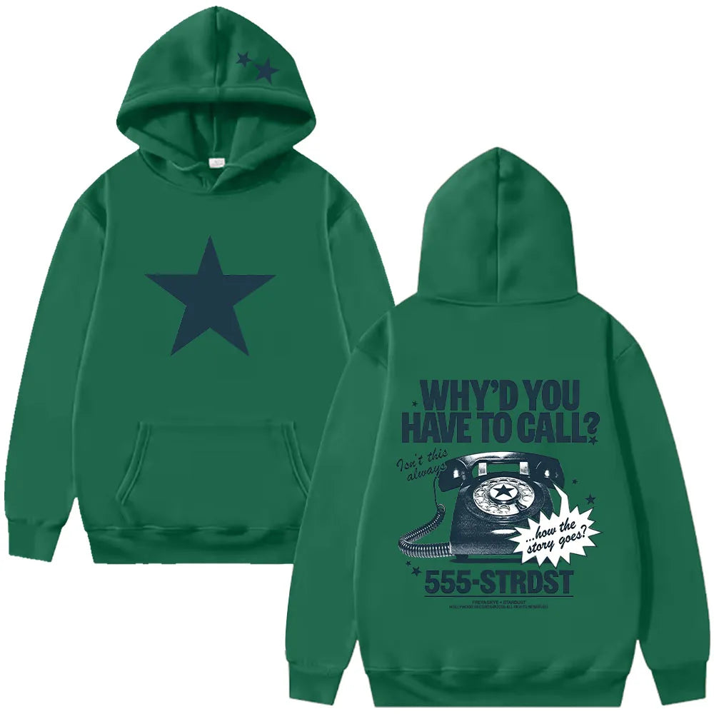 Freya Skye Wyhtc Hoodie Vintage Cartoon Print Hoodies Women Men Casual Long Sleeve Hooded Sweatshirts High Street Y2K Streetwear