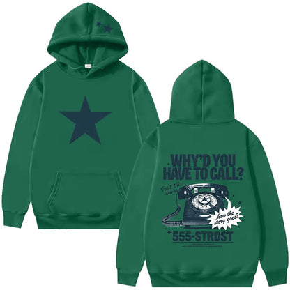 Freya Skye Wyhtc Hoodie Vintage Cartoon Print Hoodies Women Men Casual Long Sleeve Hooded Sweatshirts High Street Y2K Streetwear