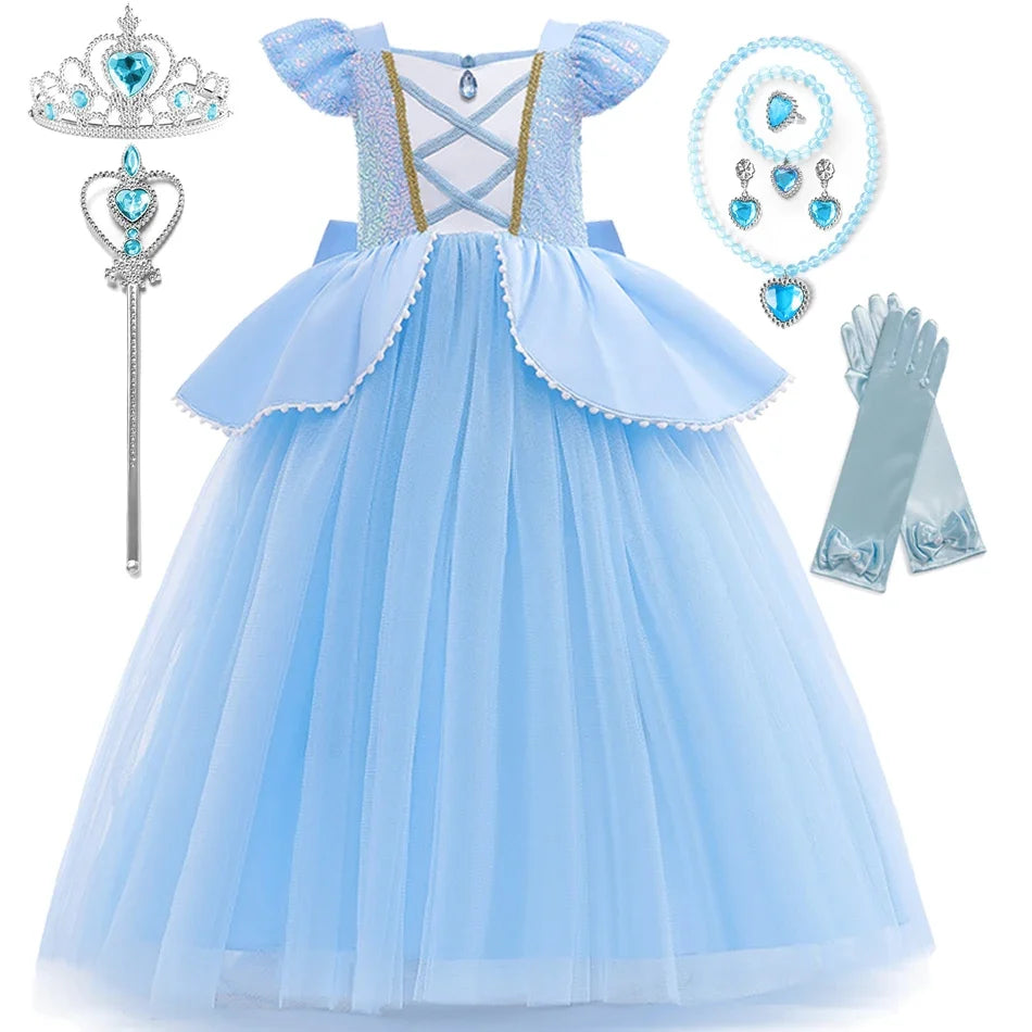 Girl Dresses Princess Cosplay Dress Up Costumes Carnival Party Princess Costumes Kids Birthday Dresses Party Dresses For Girls