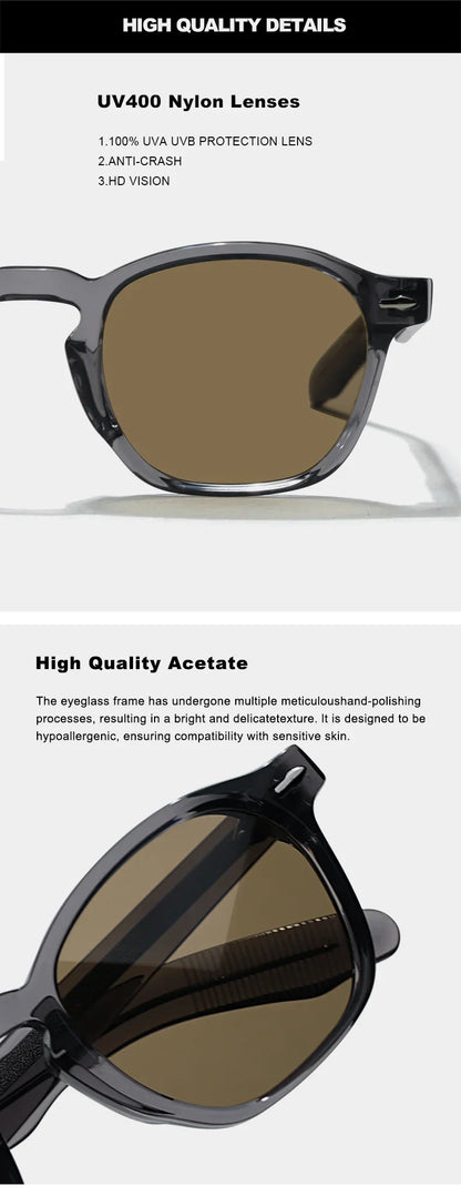 Fashion Top Quality Luxury Brand Women Sunglasses ZYZEPH Square Design Acetate Retro Men Outdoor Driving UV400 SUN GLASSES