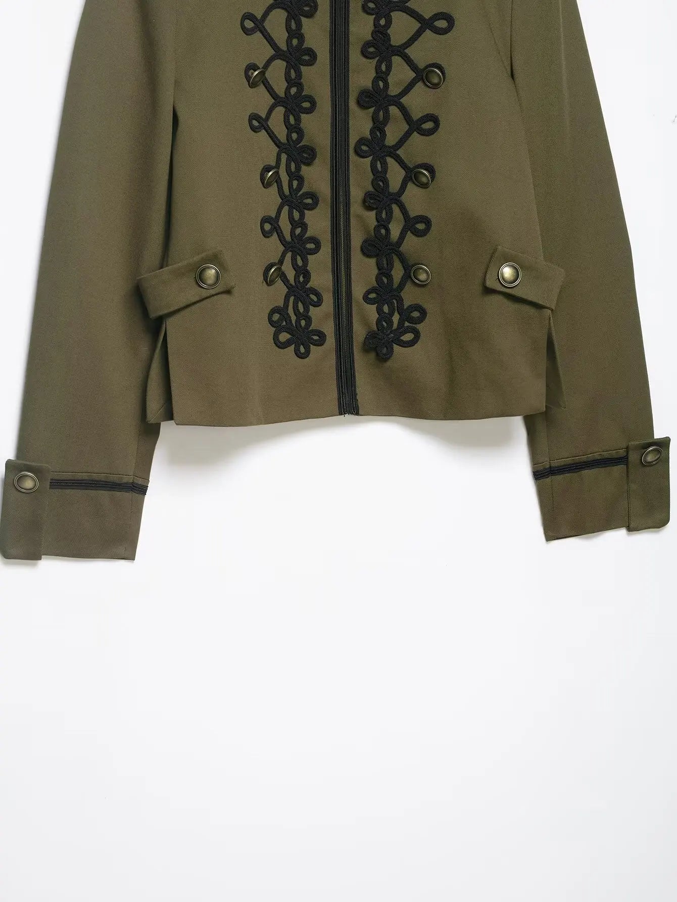 Women's Blazer Jackets Armygreen Coat 2026 zartins Outwear Patchwork Long Sleeve Tops Elegant Fashion Woman Jackets Coat Tops