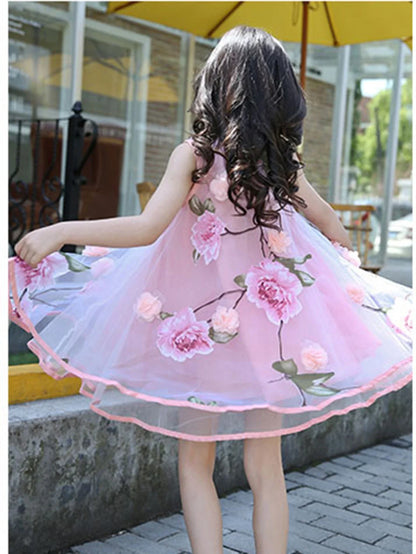 Summer Girls Flower Dress Kids Girl Beach Dresses Chiffon Kids Dresses Floral Teenager Girls Clothes 6 8 10 12 14 Year