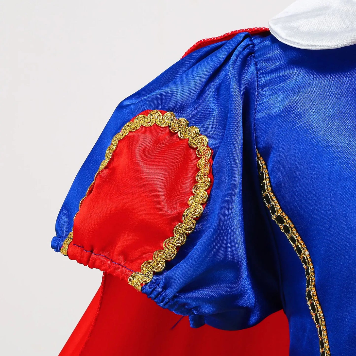 Summer Deluxe Princess Snow White Gown with Cape Girls Fairy Kids Cosplay Costume Toddler Carnival Apparel Halloween Dress up