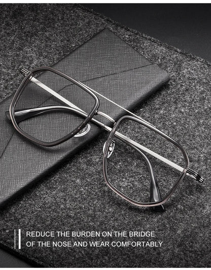 Fashion New Business Men's Large-rimmed Glasses Can Be Customized Prescription Anti-blue Light Glasses Retro Glasses Frame