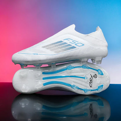 Men Training Soccer Shoes FG Breathable Drop Shipping Match Sport Cleats Football Boots Ultralight Long Spikes Indoor Sneakers