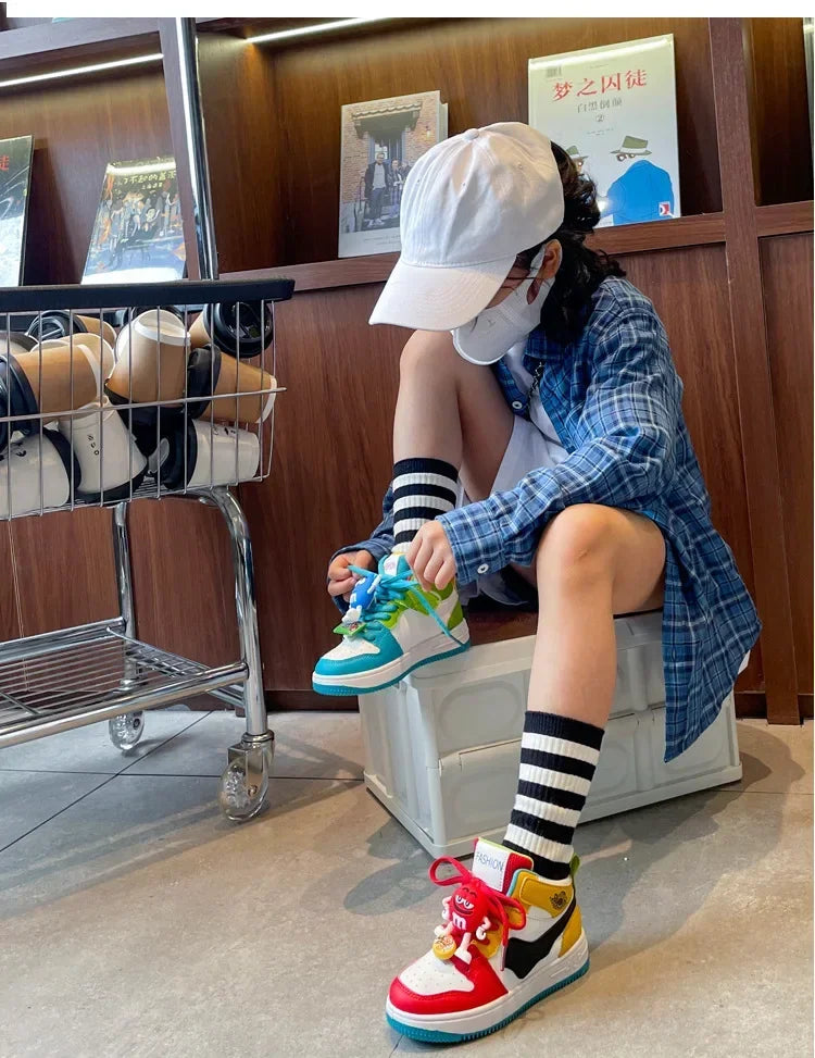 Four Seasons New Kids Sneaker Mandarin Ducks Shoes Children Basketball Boys Sports Running Shoes for Girls Casual Board Shoes