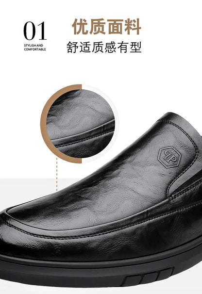2026 Spring Business Casual Shoes for Men Solid Color New Designer Half Slippers Shoes Male Fashion Soft Sole Leather Shoe Man