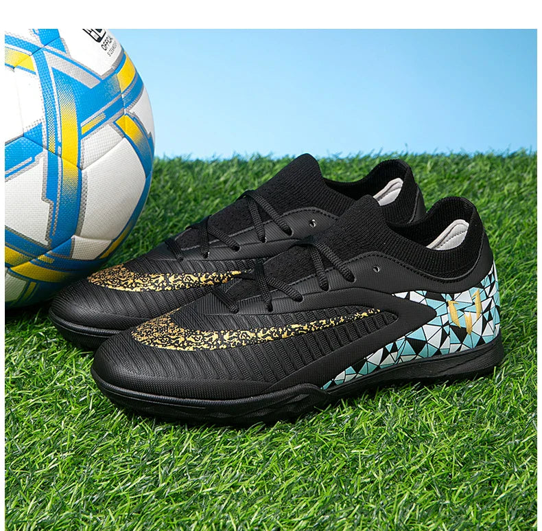 New Kid Match Boys Football Boots Sports Shoes Match Soccer Shoes Outdoor Sneakers Professional Non-Slip Comfortable Unisex