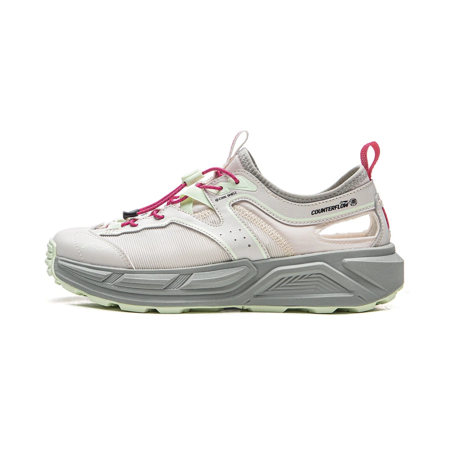 Women's WUI COBBLES Outdoor Sandals COOL SHELL Breathable Shock Absorption Lightweight Stable LiNing Sandals AHUW004