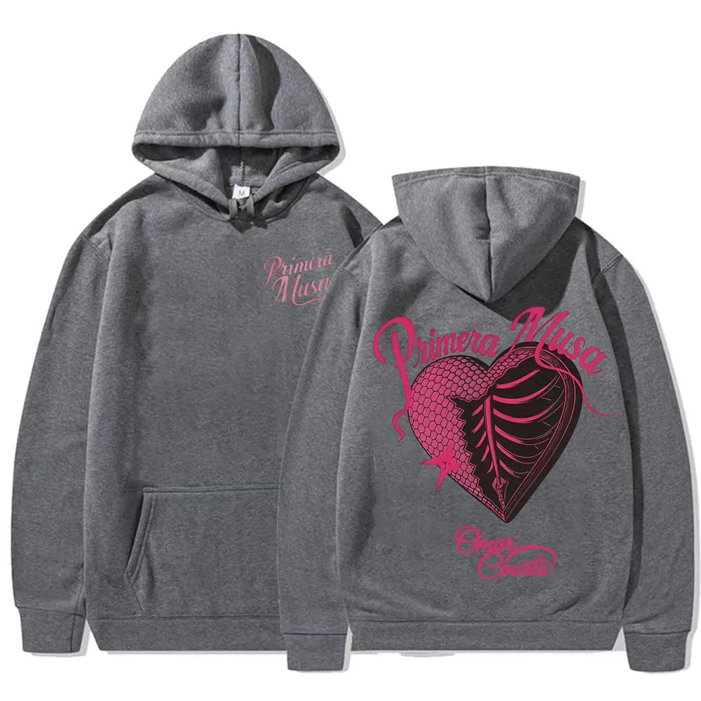 Omar Courtz Primera Musa Album 2025 Cover Hoodies Men Women Clothing Fashion Aesthetic Sweatshirts Autumn High Quality Pullovers