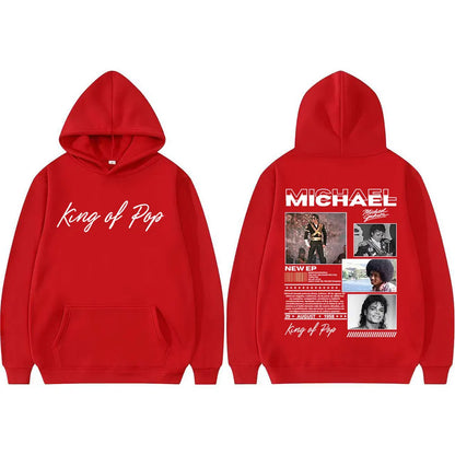 King of Pop Michael Jackson Bad Era Hoodies Men's Clothes Fashion Hip Hop Punk Sweatshirt Long Sleeve Oversized Hoodie Pullovers