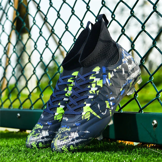 Double Star 2026 New High-Top Soccer Shoes, AG Long Studs, for Teens, Primary School Students, Adults & Kids, Professional Match