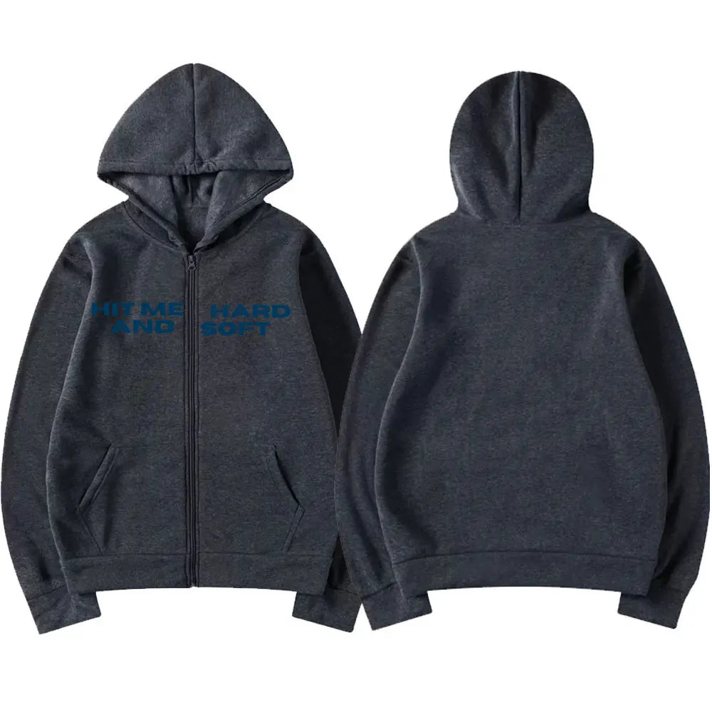 Hit Me Hard and Soft 2025 Tour Zipper Hoodies Men Women Harajuku Pullovers Fashion Hip Hop Zip Up Sweatshirts Jackets Fans Gift