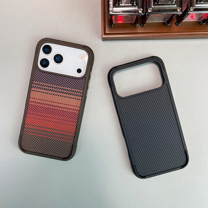 Real Carbon Fiber Kevlar Material Phone Case With Magnetic Wireless Charging Compatible With iPhone 16 Pro 16 pro max