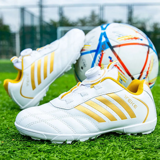 New Kids Soccer Shoes School Football Boots Boys Girls Cleats Grass Sneakers Child Outdoor Athletic Training Sports Footwear