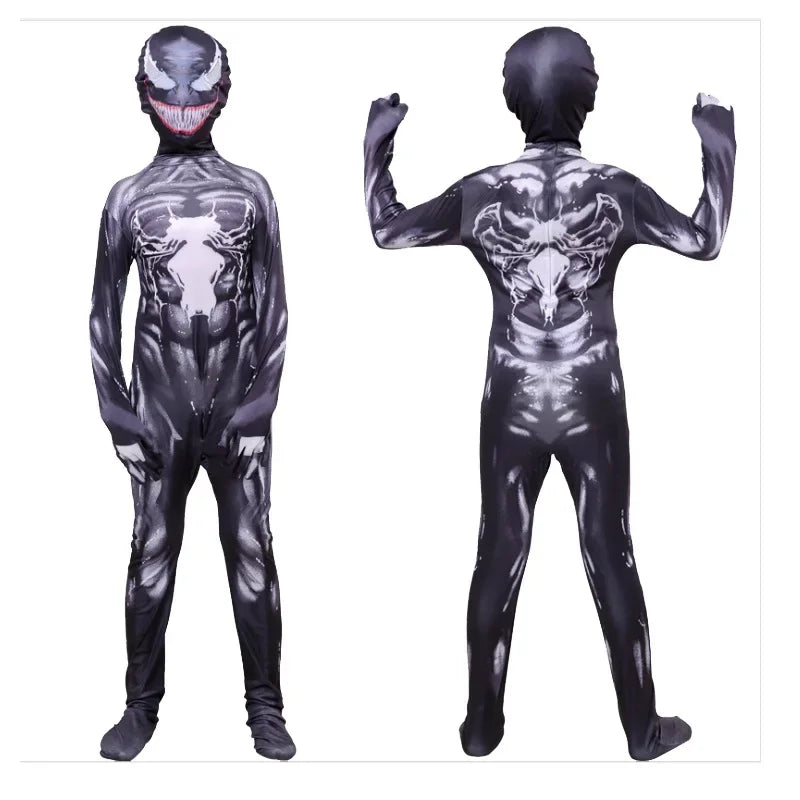 New Venom Costume Cosplay Superhero Venom Spiderman Costumes Cuit Jumpsuit Bodysuit Anime Halloween Adult Kids Children Boys