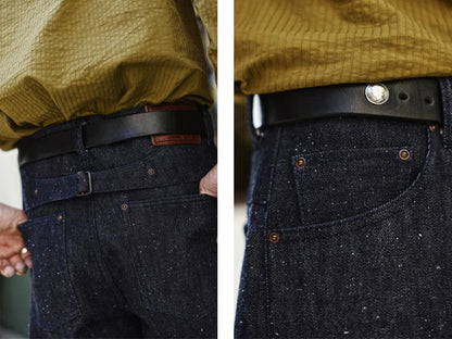 Men Jeans Sanforized Selvedge Raw Denim Denim Jeans for Men Linum Silver Button Cotton Wide Leg Loos Fit