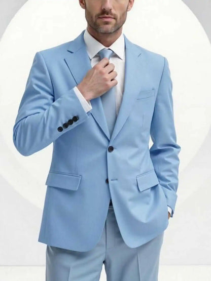 Men's Spring and Autumn New Leisure Solid Color Long Sleeve Suit Jacket Men's Two-button Suit