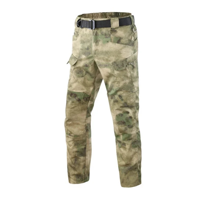 Men New Tactical Pants Multiple Pockets Waterproof Abrasion Resistant Cargo Trousers Outdoors Hiking Climbing Training Pant