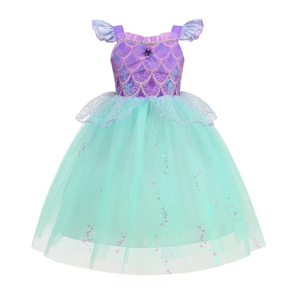 2026 Summer Dresses Baby Girl Carnival Mermaid Princess Dress Kids' Sets and Outfits Kids Clothes Girls Birthday Party Costume