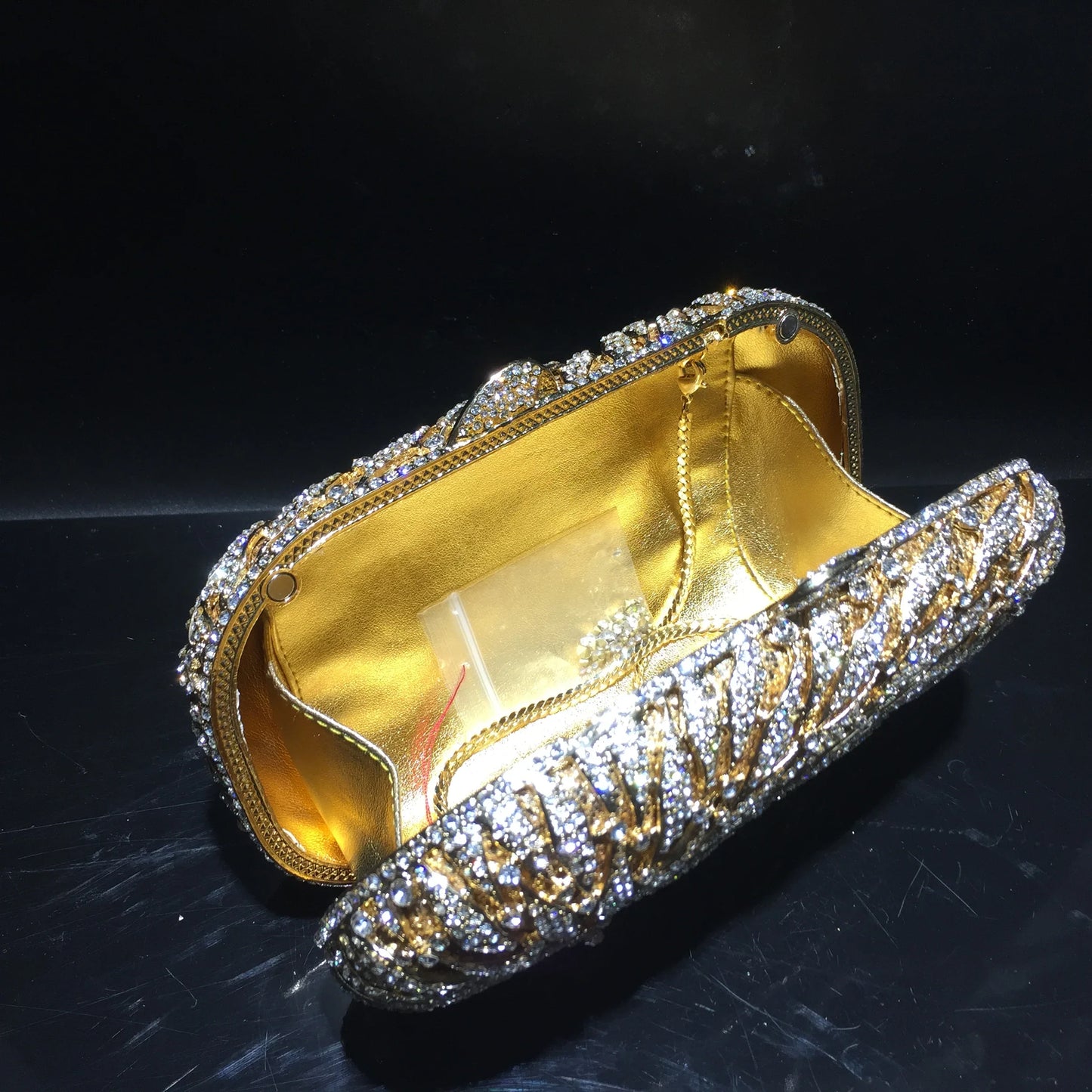 Hot Sale Shiny Diamond Luxury Prom Party Fashion Portable Handbag Women Evening Clutch Bag