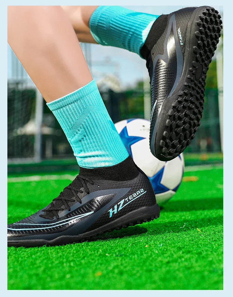 New Men Soccer Shoes Sport Outdoor Football Boots Training Boys Breathable Cleats Adult Long Spikes Non Slip Match Comfortable