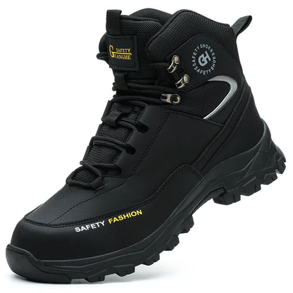 Construction Safety Shoes Men Waterproof Work Boots Anti-smash Steel Toe Shoes Puncture-Proof Indestructible Shoes Safety Shoes