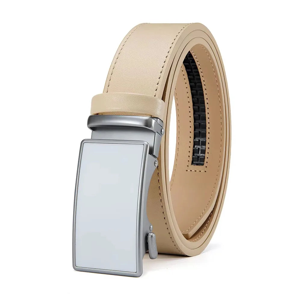 Men Belt Genuine Leather High Quality Buckle Jeans Cowskin Casual Belts Business Cowboy Male Automatic Buckle Belt for Women
