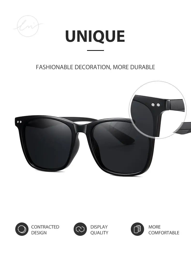 Brand Polarized Sunglasses Men Women Fashion Square Shades Leopard Frame Ladies Travel UV400 Goggles Driving Sun Glasses
