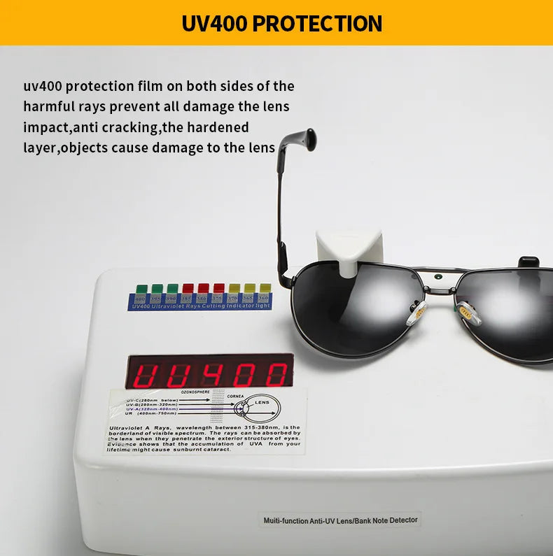 UV400 Polarized AntiGlare Retro Flight Sunglasses Glasses for Motorcycle Classic FrogEye Outdoor Glasses Men Women 558