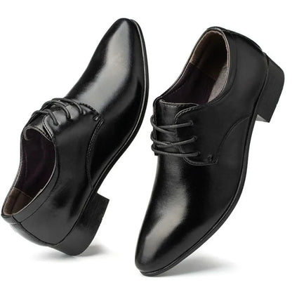 Men's Red Patent Leather Wedding Groomsmen Shoes Low Block Heel Business Formal Dress Shoes Trendy Casual Footwear