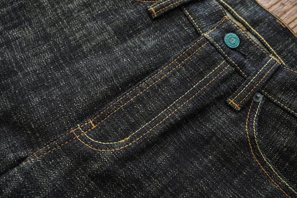Mens Jeans Sanforized Selvedge Denim Jeans Limited EditionDouble-sided Dyeing 66 Fit 20 Oz