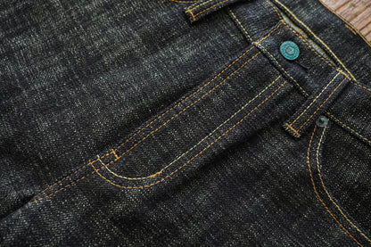 Mens Jeans Sanforized Selvedge Denim Jeans Limited EditionDouble-sided Dyeing 66 Fit 20 Oz