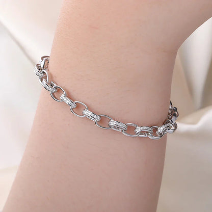 1.2mm Moissanite Tennis Bracelet with  925 Sterling Silver Cuban Link Chain Birthday Party Gifts Jewelry for Women Men