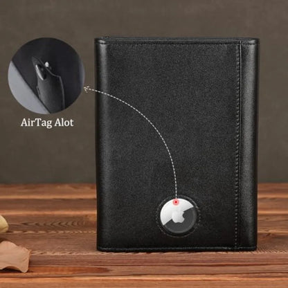 Polare Napa Leather Pilot Wallet Passport Holder RFID Blocking Tri-fold Travel Cover Document Organizer for Aviation Profession