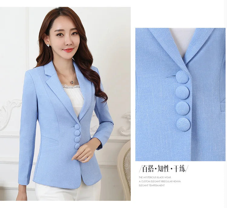 Fashion Women Blazers Jackets Work Office Lady Suit 2025 Slim Single Breasted Business Female Blazer Coats Formal Veste Femme
