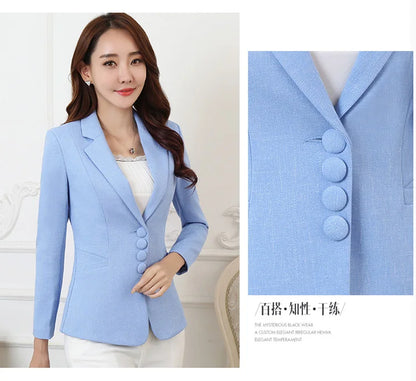 Fashion Women Blazers Jackets Work Office Lady Suit 2025 Slim Single Breasted Business Female Blazer Coats Formal Veste Femme