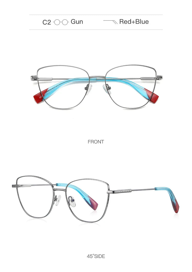 New Myopia Prescription Glasses Hyperopia Reading Glasses Women Anti Blue Light Computer Glasses Optical Eyeglasses Frame