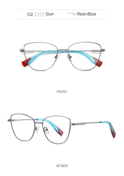 New Myopia Prescription Glasses Hyperopia Reading Glasses Women Anti Blue Light Computer Glasses Optical Eyeglasses Frame