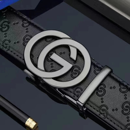 New genuine leather fashionable printed men's belt trend business versatile jeans belt for men