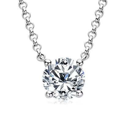 1CT 2CT 3CT Certified Moissanite Pendant Necklace For Women S925 Sterling Silver Solitaire Drop Necklaces Jewelry Gift