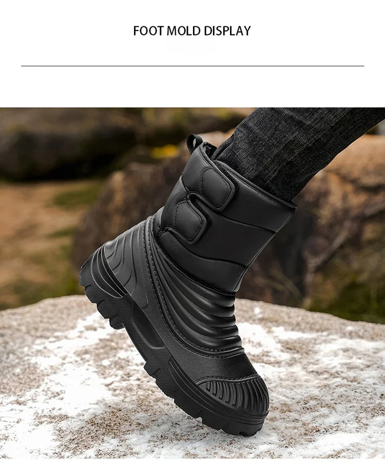 New men's winter snow boots thickened waterproof windproof warm boots comfortable outdoor mountaineering men's boots plus size