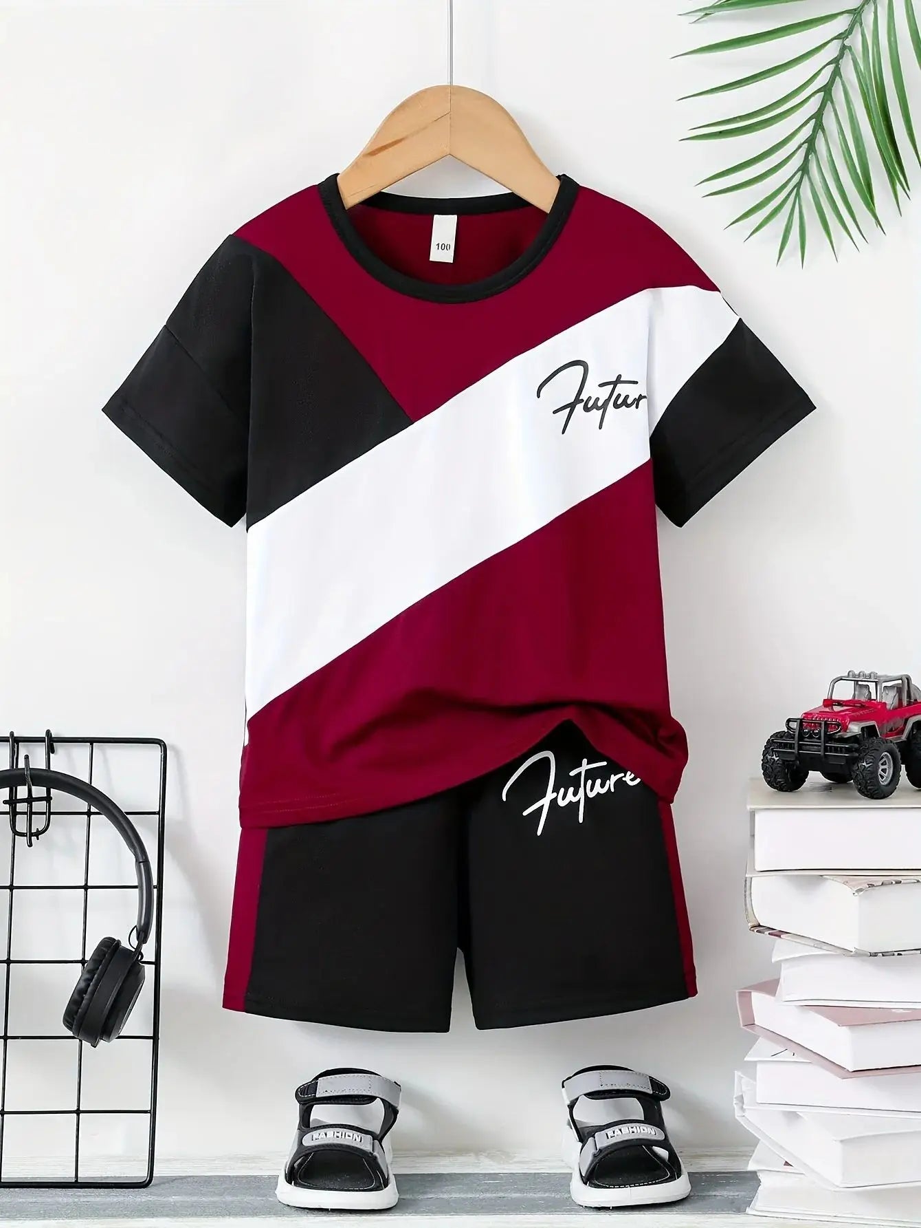 2025 Summer new Children's set Casual 3D printed short-sleeved T-shirt and shorts set Comfortable soft lightweight breathable ch