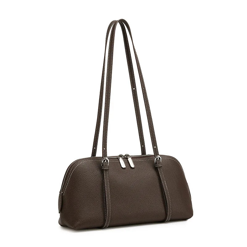 genuine leather bag woman 2026 luxury bag vintage long shoulder bag Handbags large capacity underarm Shopping bag