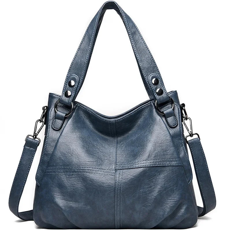 2024 Trend Large Capacity Genuine Tote Shoulder Bags Fashion Top-Handle Bag High Quality Leather Sac Casual Design Handbag Purse