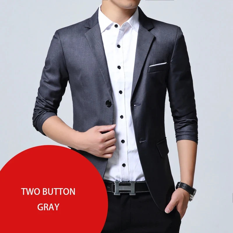 Spring Autumn Men Jacket Suit One Button Korean Style Blazer Non-ironing Mens Wedding Tuxedos Suits Blazer Masculino