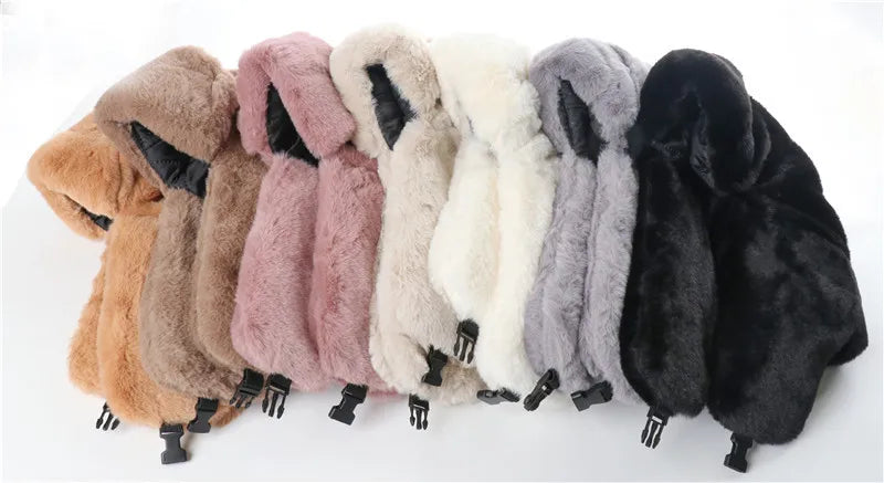 Winter Women Soviet Badge Bomber Hat Warm Faux Rabbit Fur Pilot Ushanka Windproof Thermal Earflap Hats For Men Ski Caps