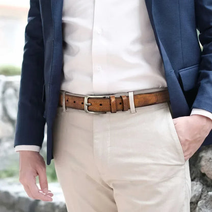 Men's Leather Fashion Classic Belt Metal Pin Buckle Casual Cowhide Men's Vintage Jean's Belts Gifts Belt for Women